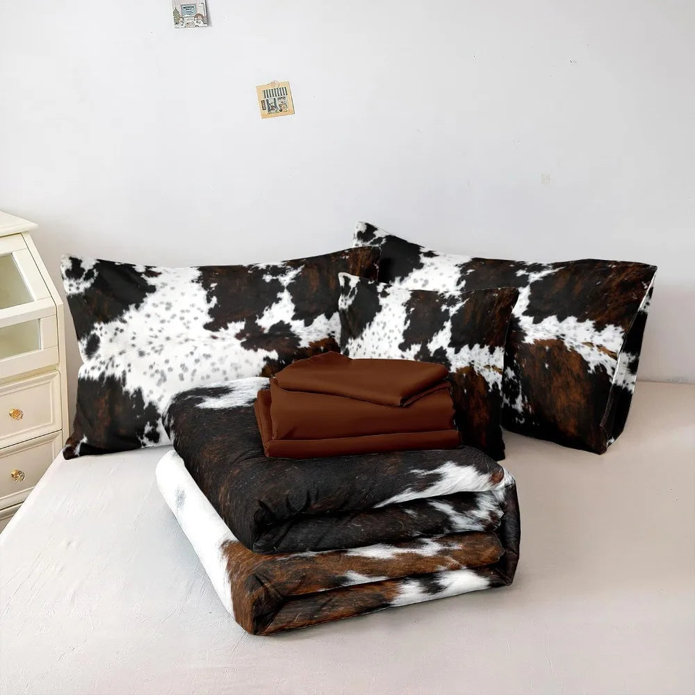 Cowhide Comforter Set 8 Piece Bed In A Bag Farmhouse