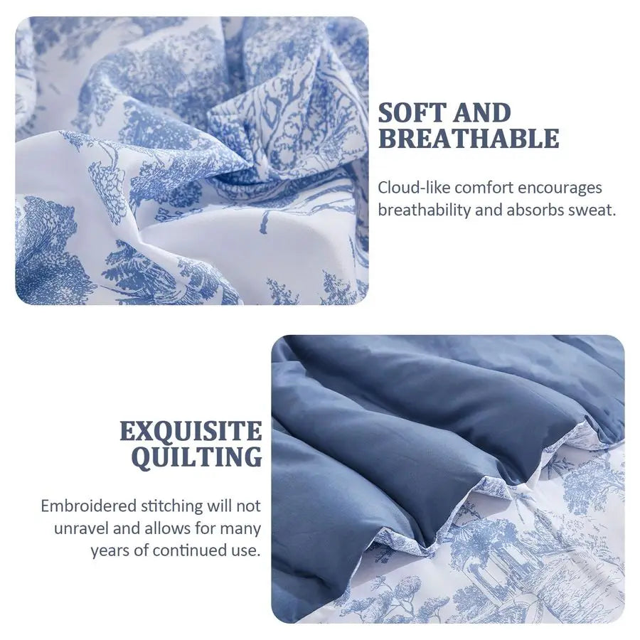 Botanical Comforter Set 7 Piece Bed In A Bag Microfiber