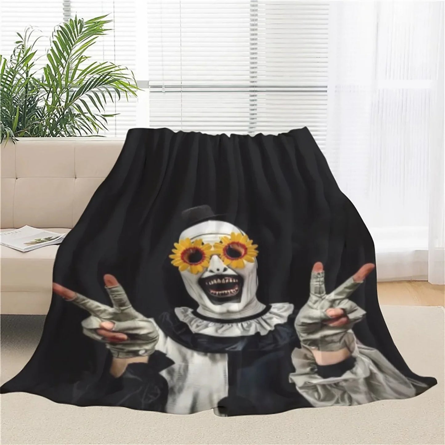 Terrifier Super Soft Throw Blanket Flannel Breathable Horror Clown
