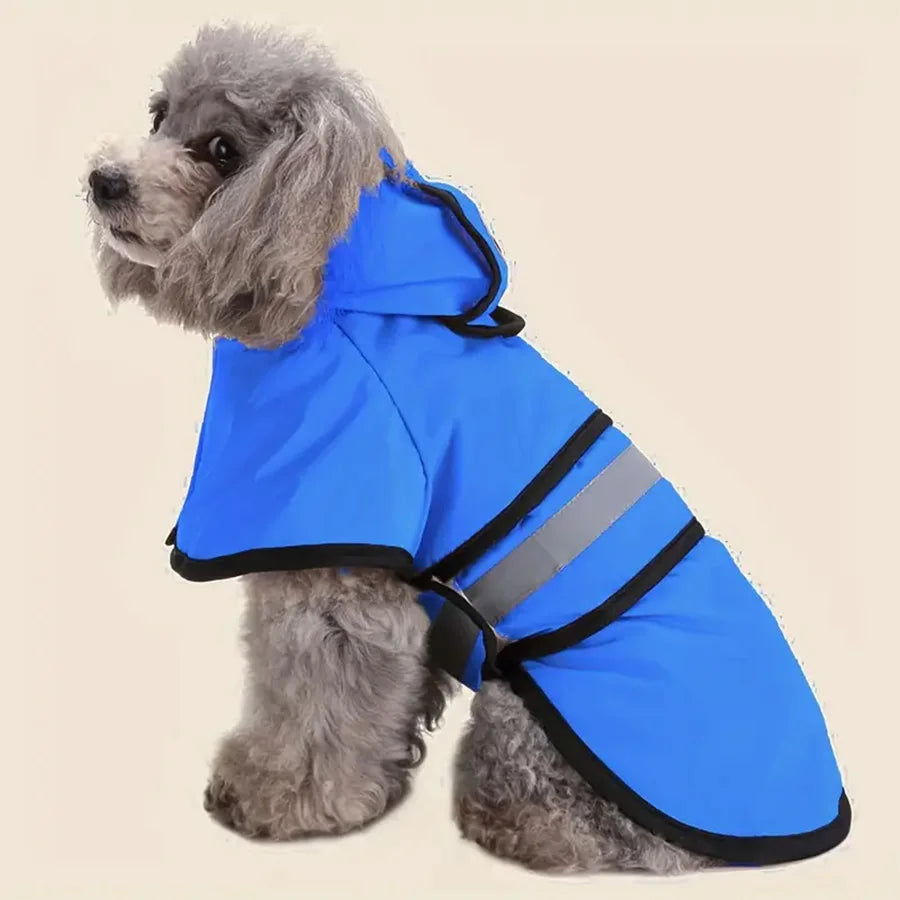 Keep Your Pet Dry And Comfortable - Adjustable Waterproof & Windproof Dog Raincoat! pet dog