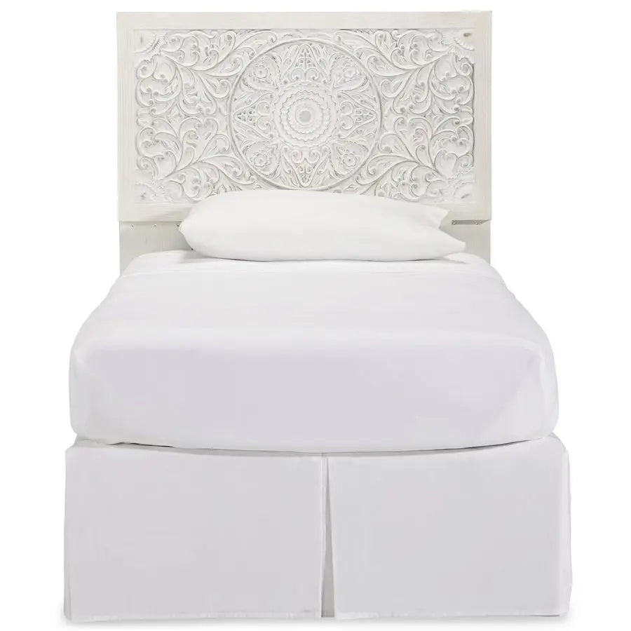 Paxberry Boho Headboard Carved Medallion Wood Finish