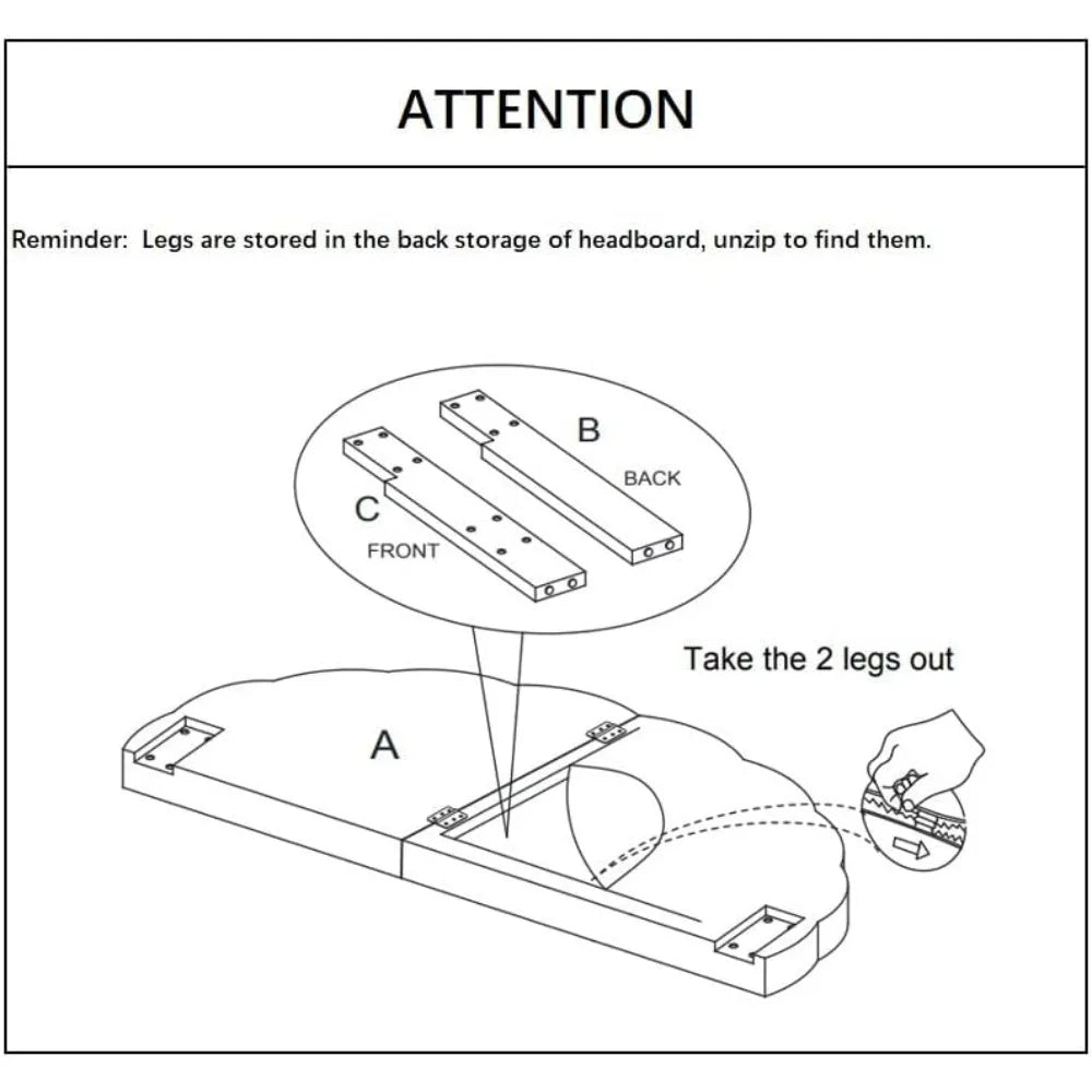 DAFIFY Crown Design Headboard Upholstered Velvet Petal Pattern