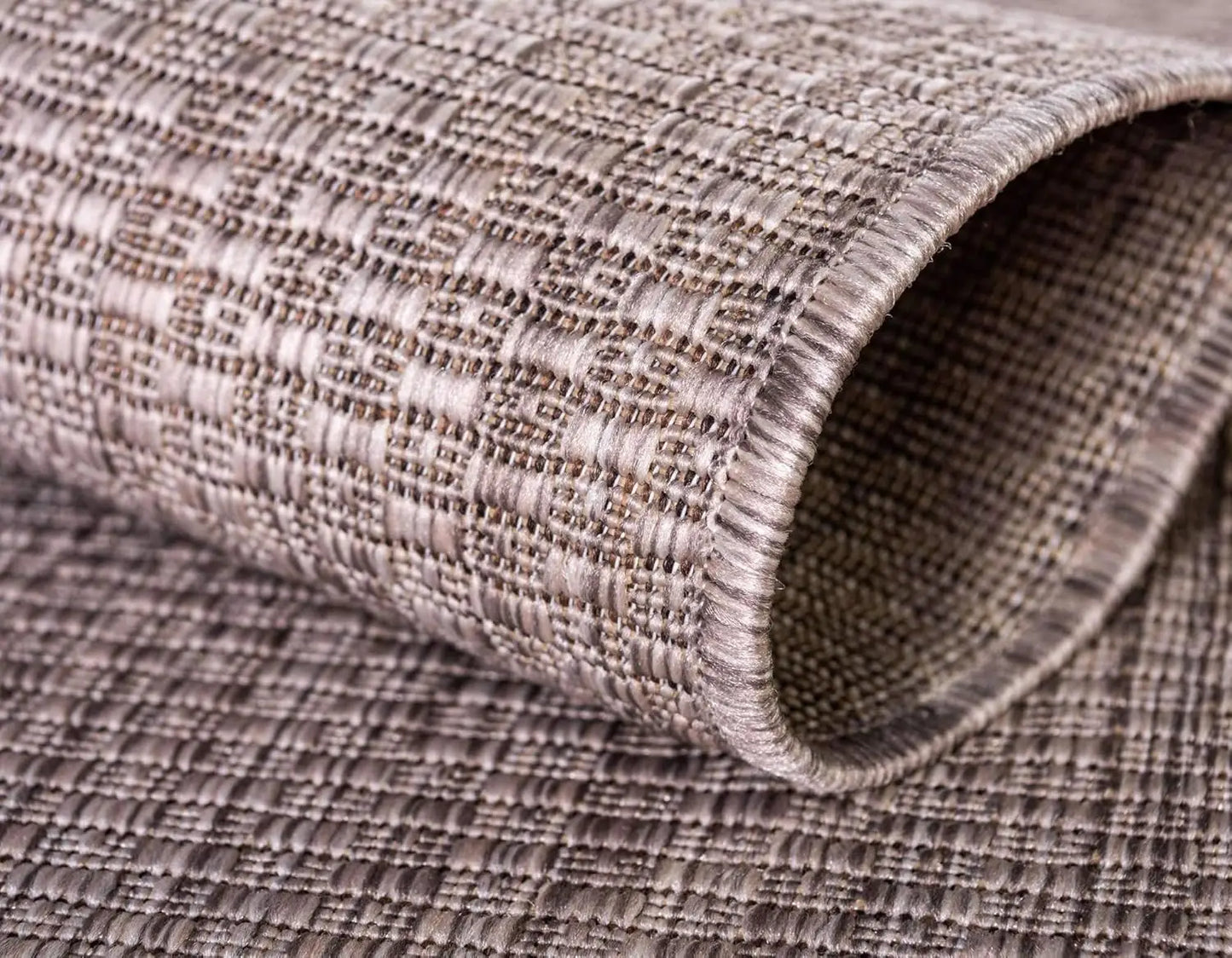 Casual Transitional Heathered Indoor Outdoor Flatweave Area Rug