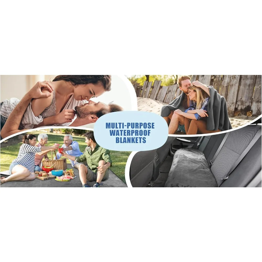 Reversible Splash Blanket Waterproof Spill Proof Leakproof Double Sided Flannel