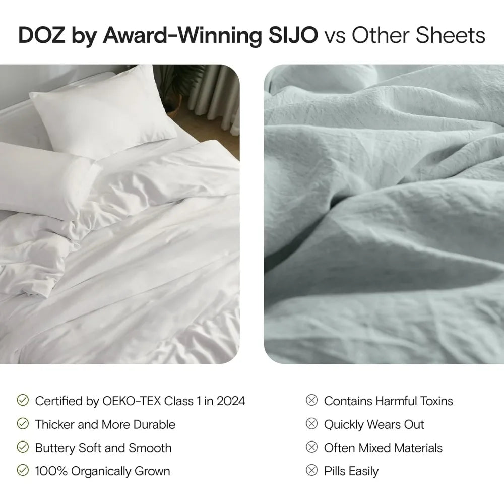 Cotton Duvet Cover Set Solid Modern Bedding 100 TC