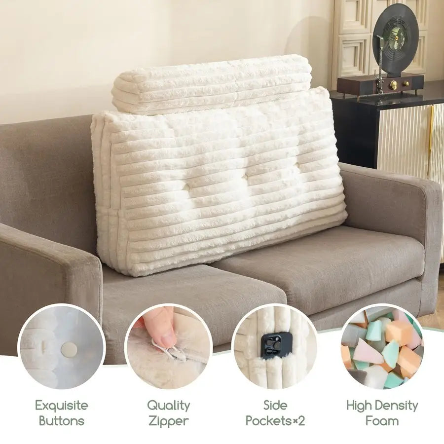 Triangular Headboard Wedge Pillow With Cylindrical Pillow Memory Foam