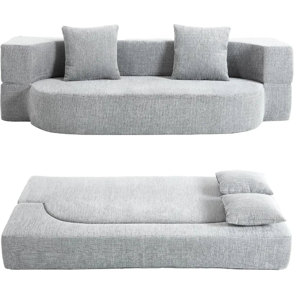 DAFIFY Folding Sofa Bed Futon Sleeper 2-in-1 Floor Mattress