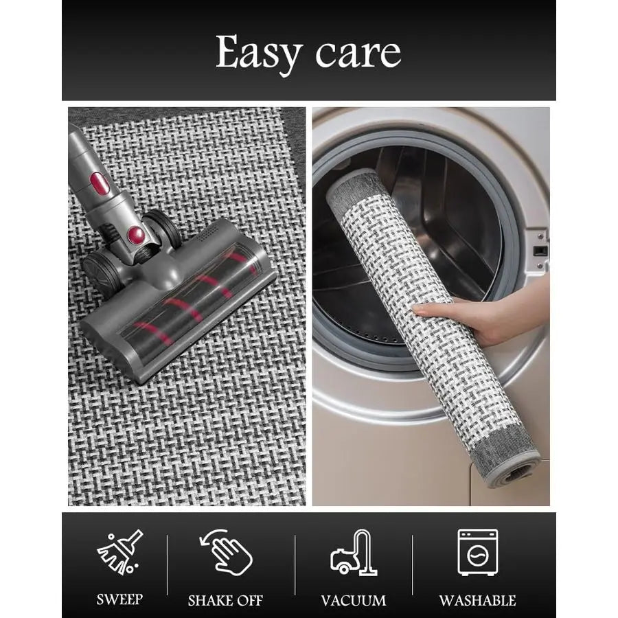 Non Slip Kitchen Rug Sets of 2 Runner Mats Absorbent and Washable