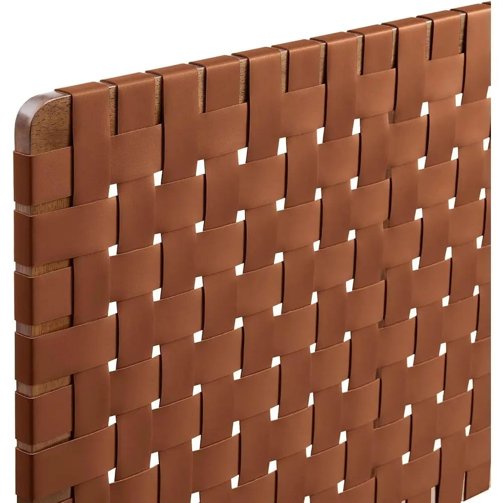 DAFIFY Vegan Leather Weave Headboard Only With Wall Mount