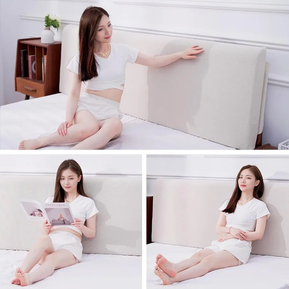 MKDK Upholstered Wall Mounted Headboard With Removable Washable Linen Cover