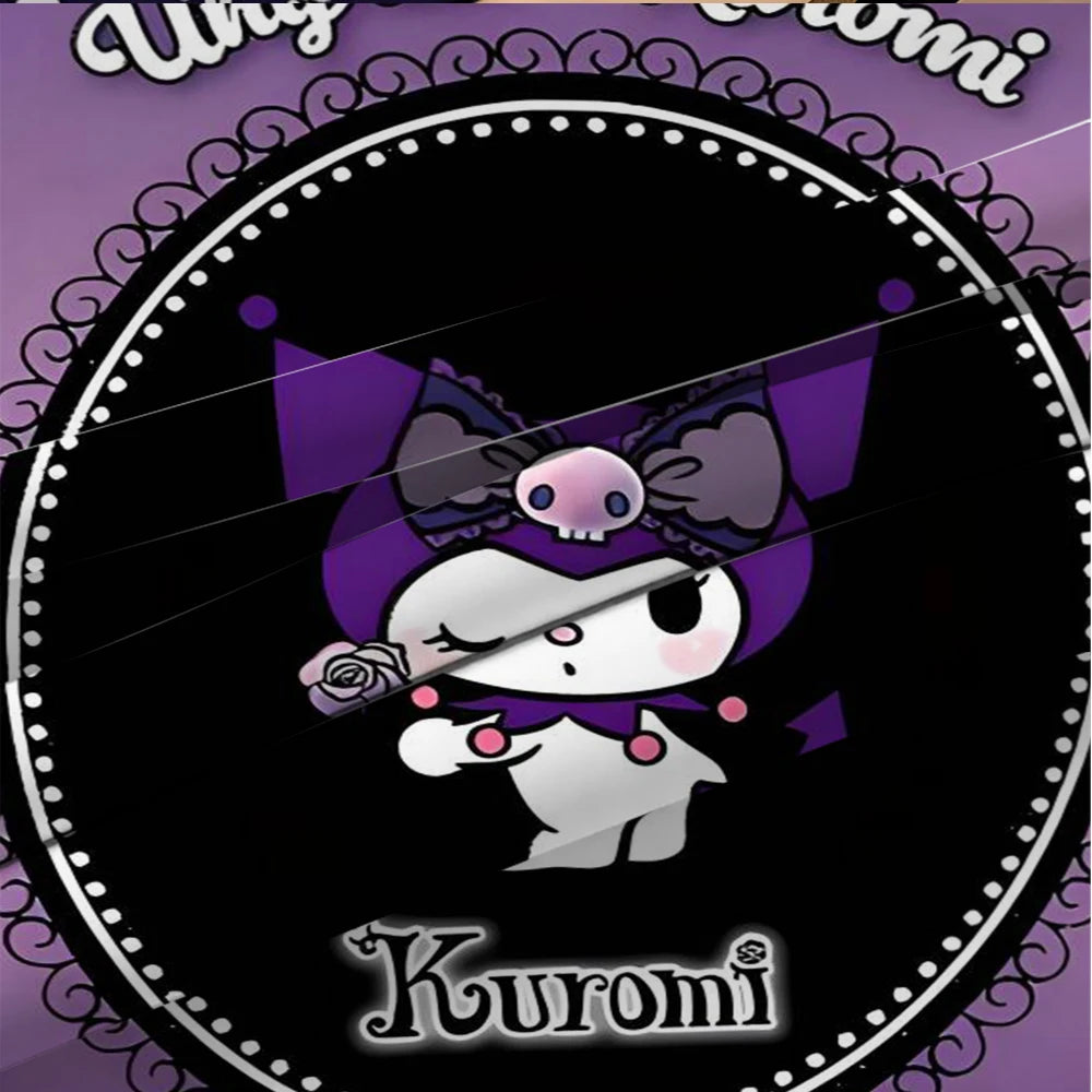 MINISOCN Hello Kitty Elastic Bed Sheets Velvet Knit