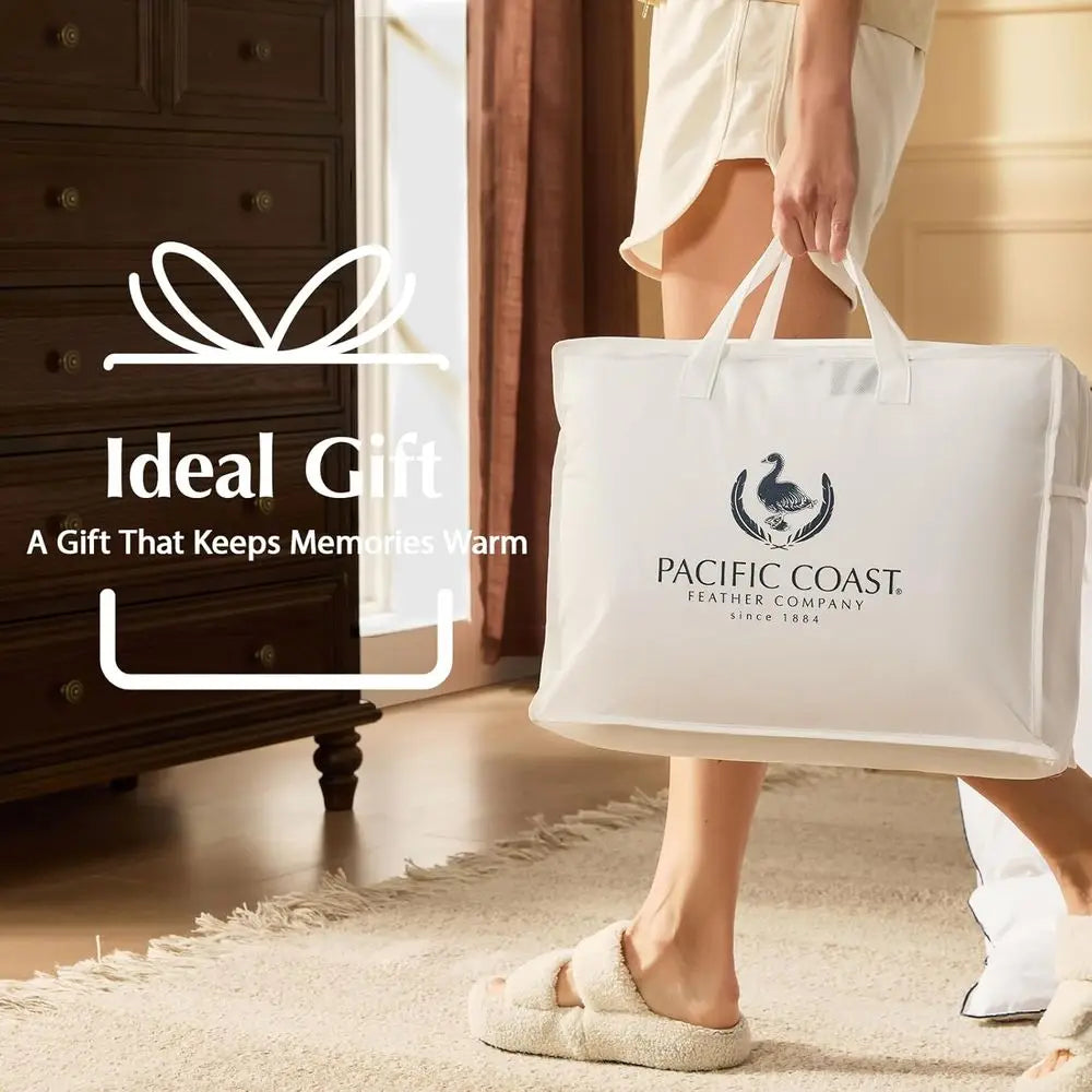 Feather Down Fiber Comforter Insert All Season Hotel Luxury Bedding