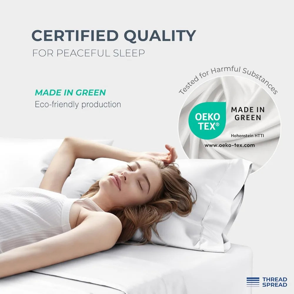 100% Egyptian Cotton Sheet Set 1500 Thread Count 4 Piece