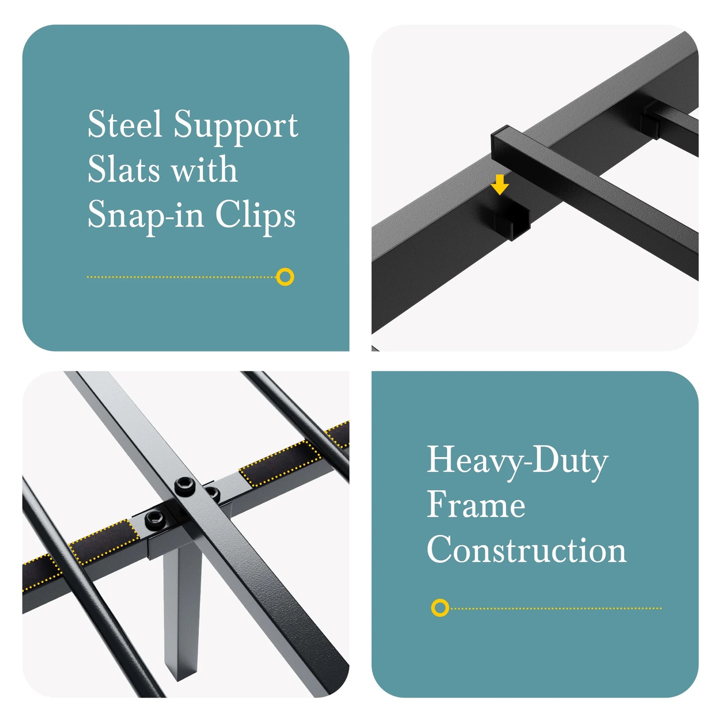 HOOMIC Victorian Bed Frame With Storage And Easy Assembly