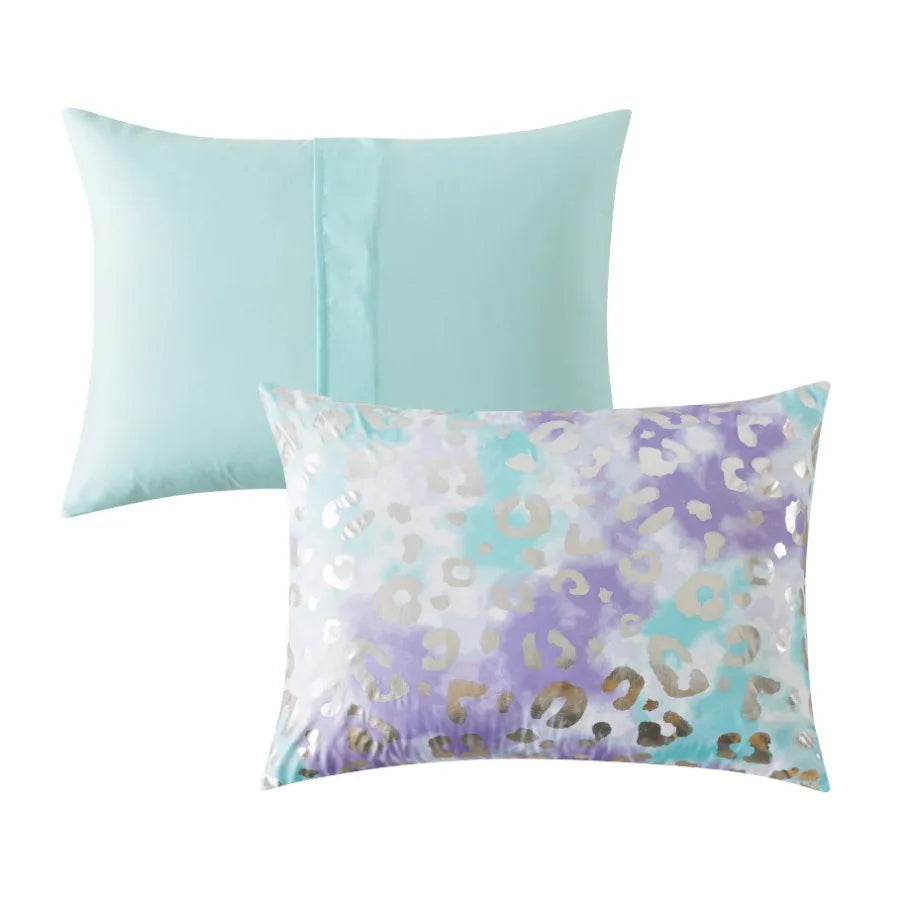 Metallic Foil Cheetah Bedding Set For Kids With Storage Bag