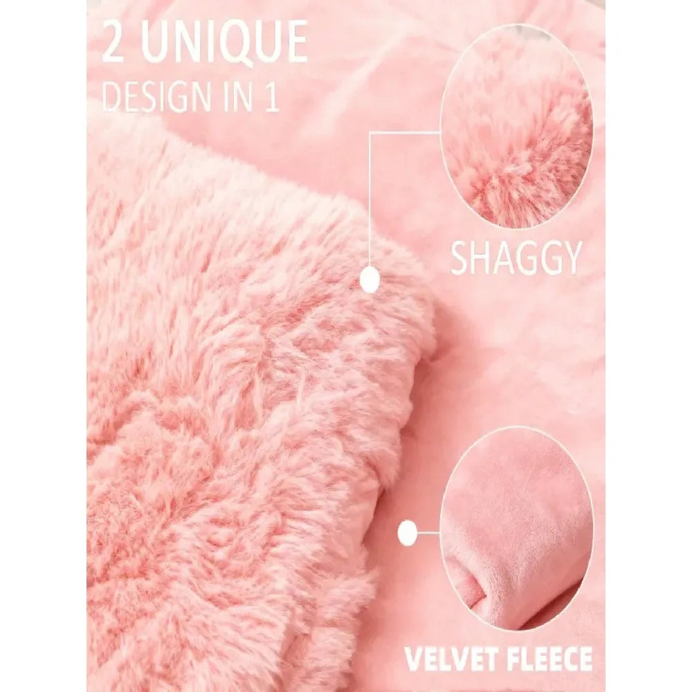 Light Luxury Plush Duvet Cover Set With Heart Pillowcases