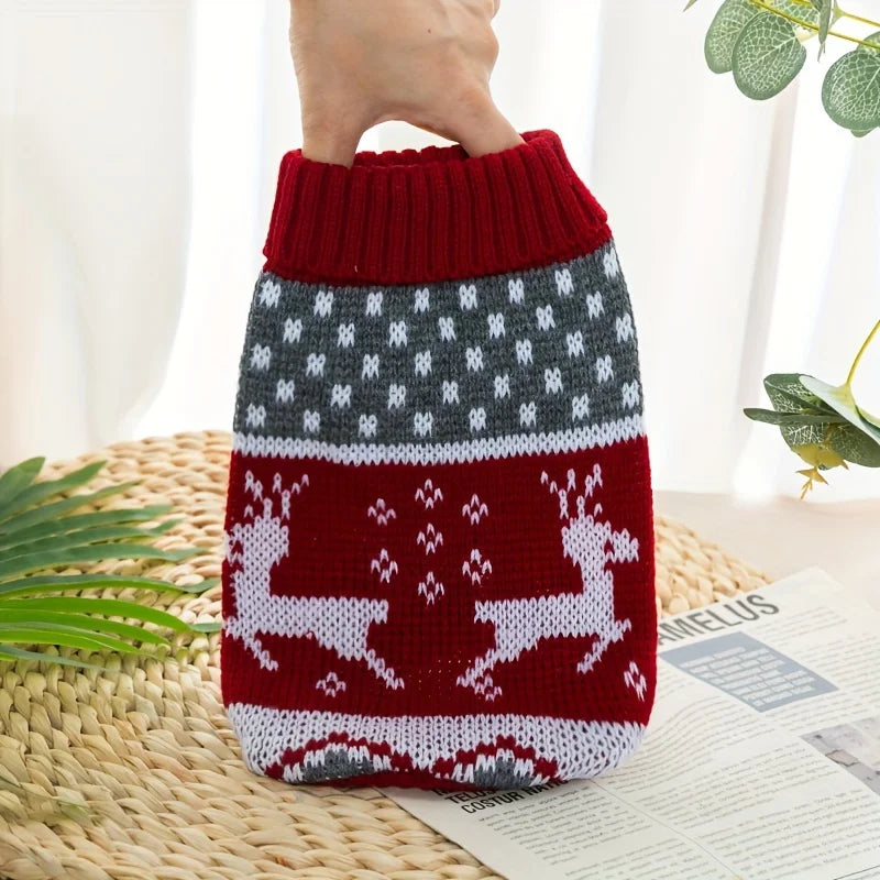 Christmas Style Pet Sweater for Dogs And Cats New Knitted Wool Sweater for Bichon And Corgi dog clothes for small dogs