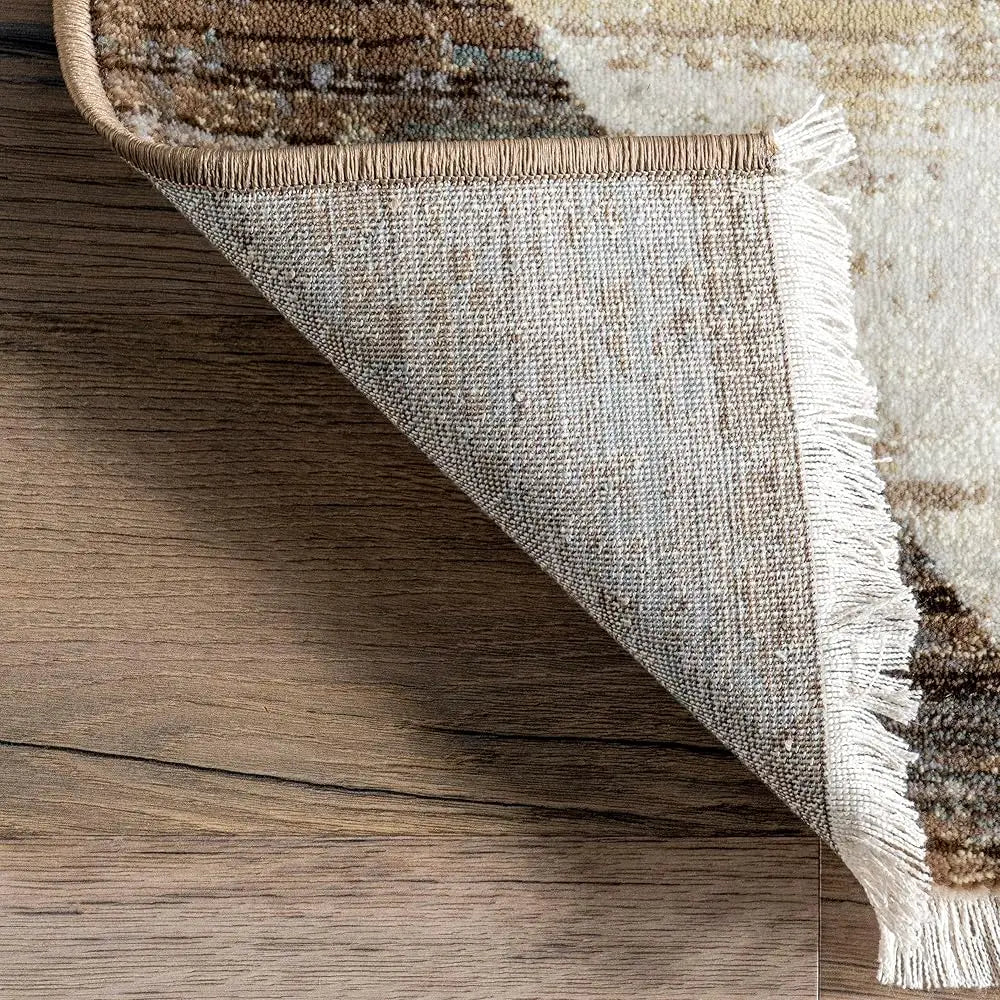 DIXSG Meline Checkered Fringe Area Rug for Living Room