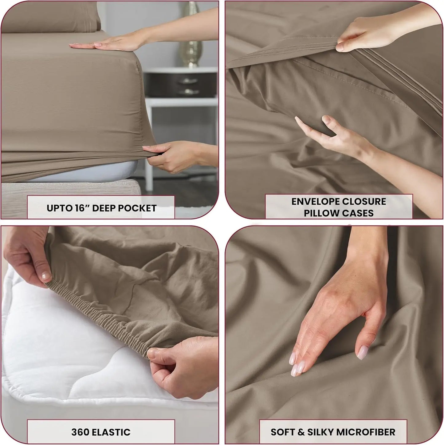 LDC Lux Decor Ultra Soft Microfiber Sheet Set 3 Piece