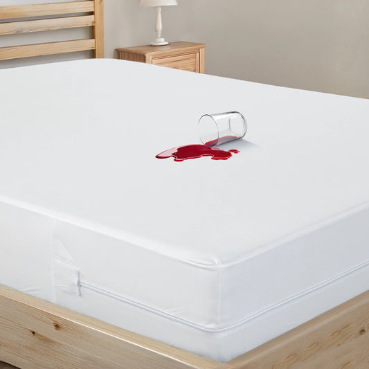LUX Décor Queen Zippered Mattress Encasement - Bed Bug Proof 100% Waterproof - 14 Inches Deep Mattress Protector - Breathable