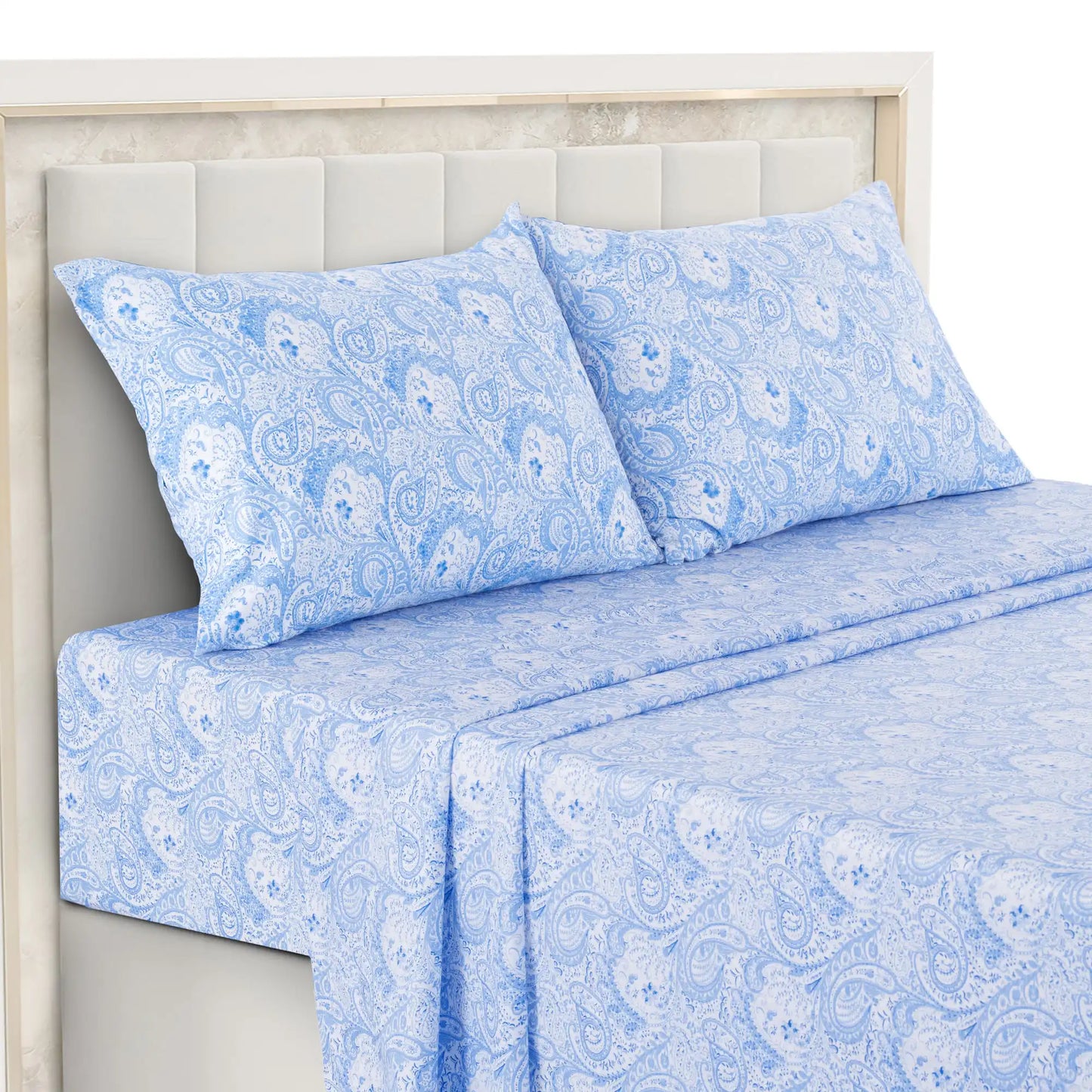 LDC Lux Decor Collection Paisley Bed Sheet Set Microfiber Wrinkle Resistant