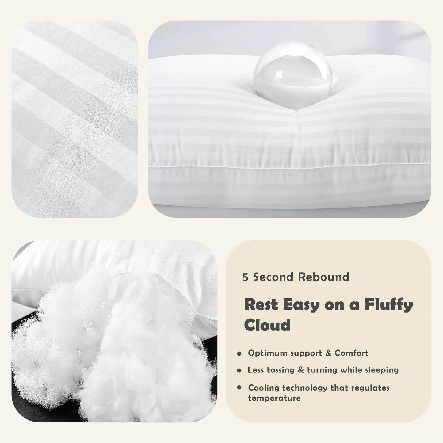 LDC Lux Decor Collection Hotel Stripe Pillows Set of 2