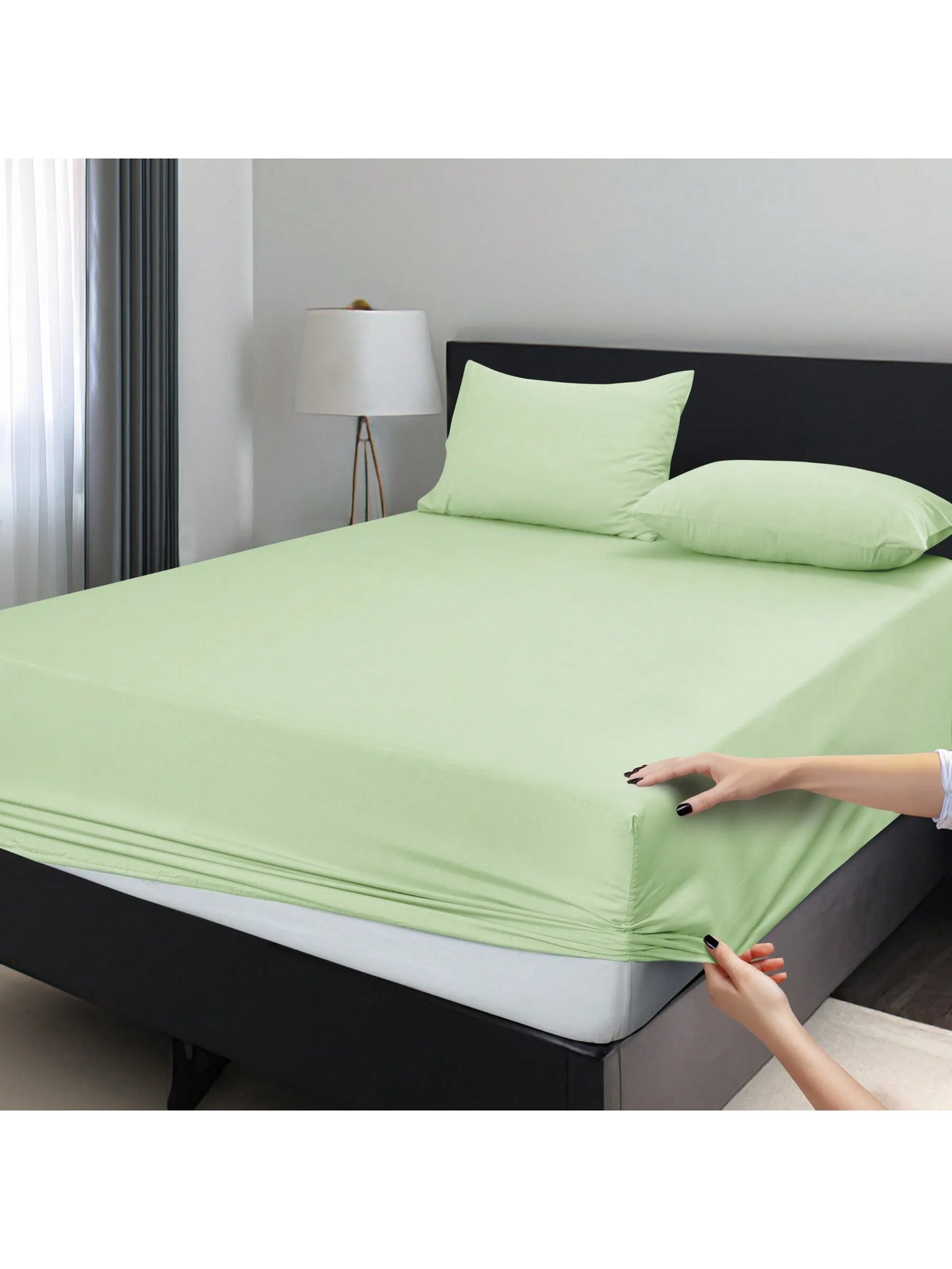 LDC Lux Decor Collection Fitted Sheet Microfiber Wrinkle Resistant