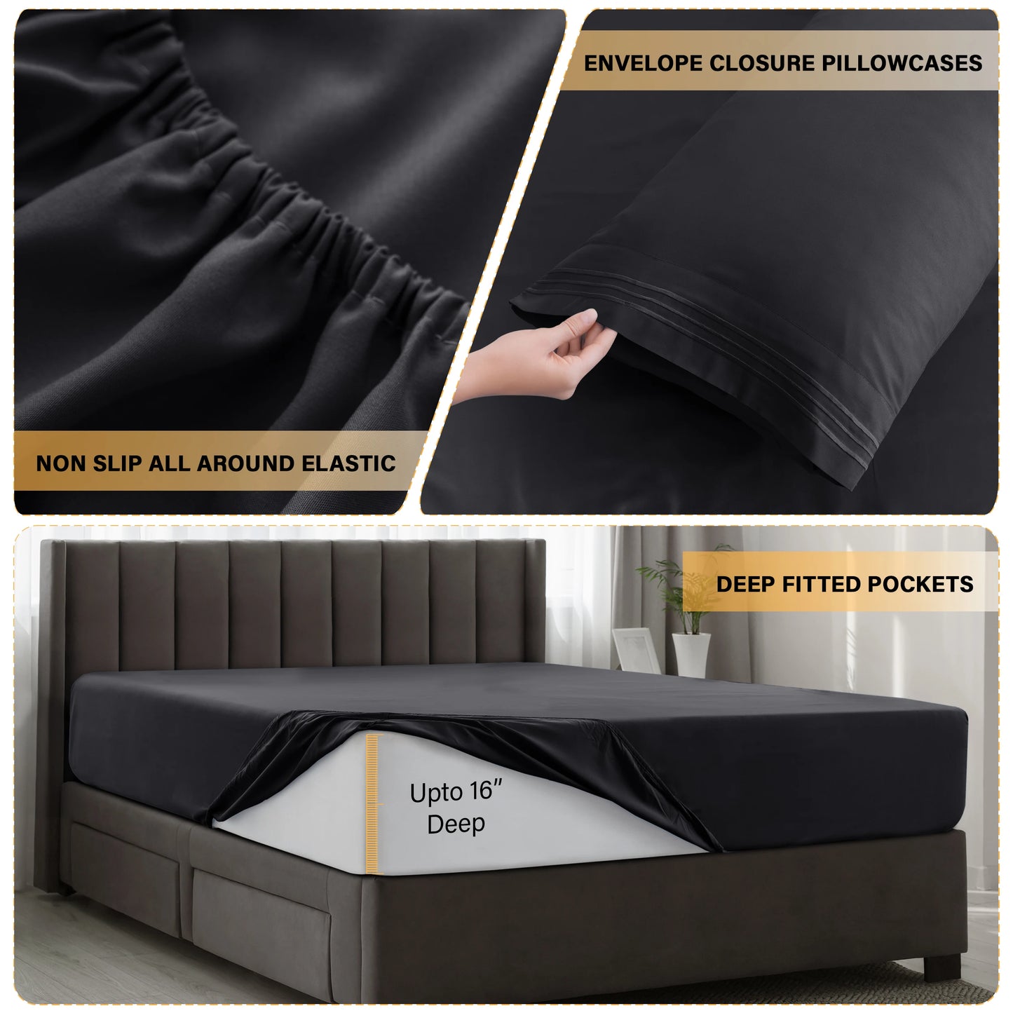LDC Lux Decor Ultra Soft Microfiber Sheet Set 3 Piece