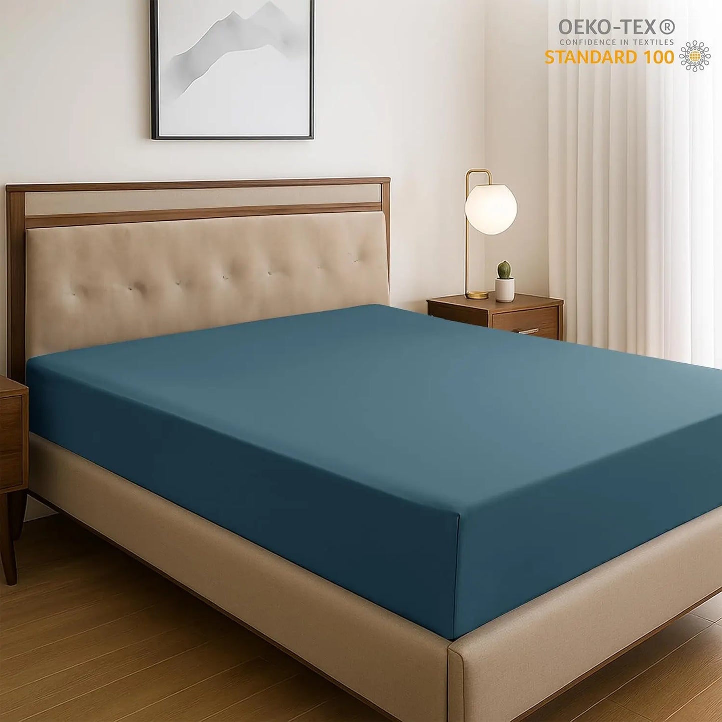 LDC Lux Decor Collection Fitted Sheet Microfiber Wrinkle Resistant