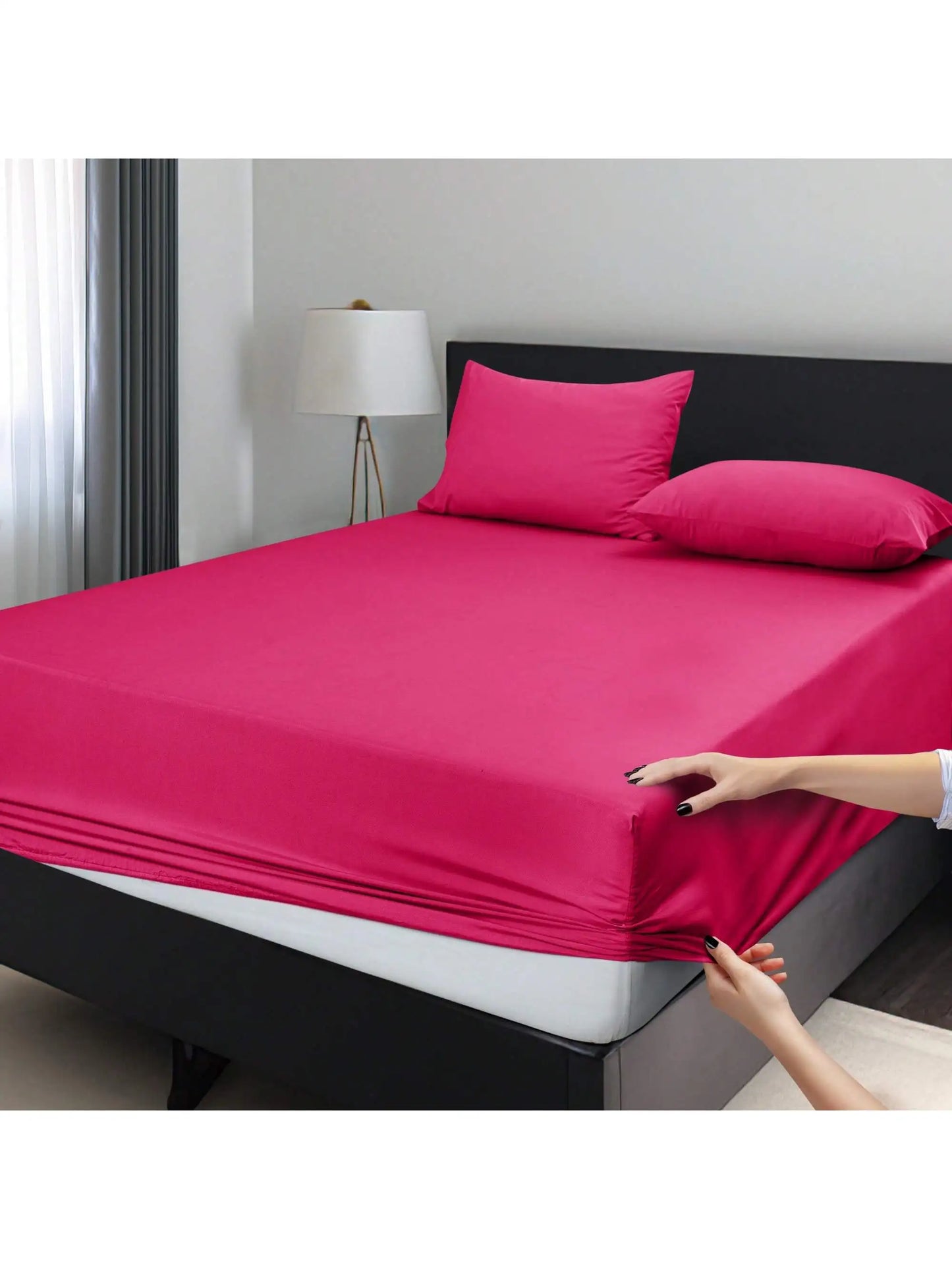 LDC Lux Decor Collection Fitted Sheet Microfiber Wrinkle Resistant