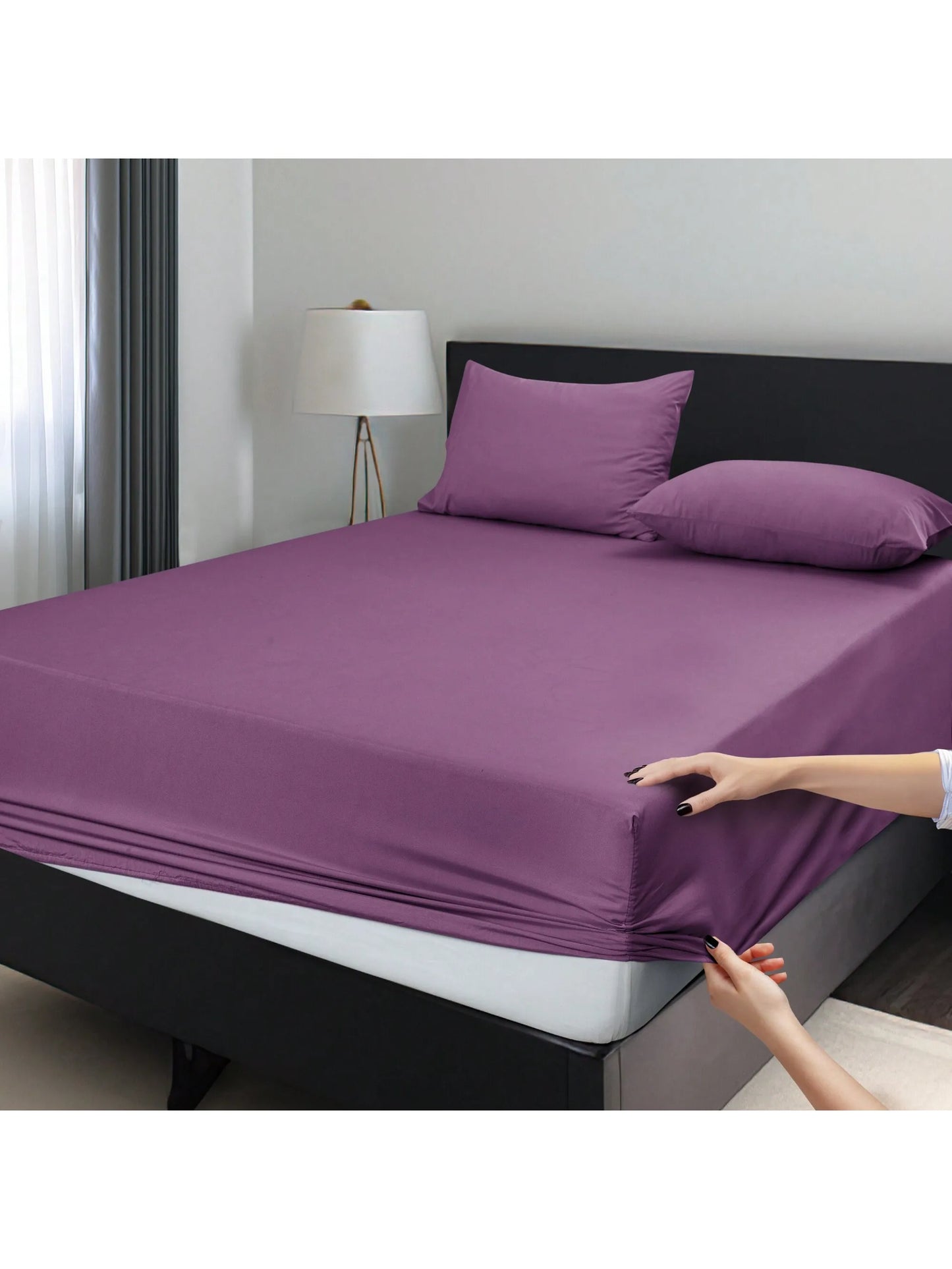 LDC Lux Decor Collection Fitted Sheet Microfiber Wrinkle Resistant