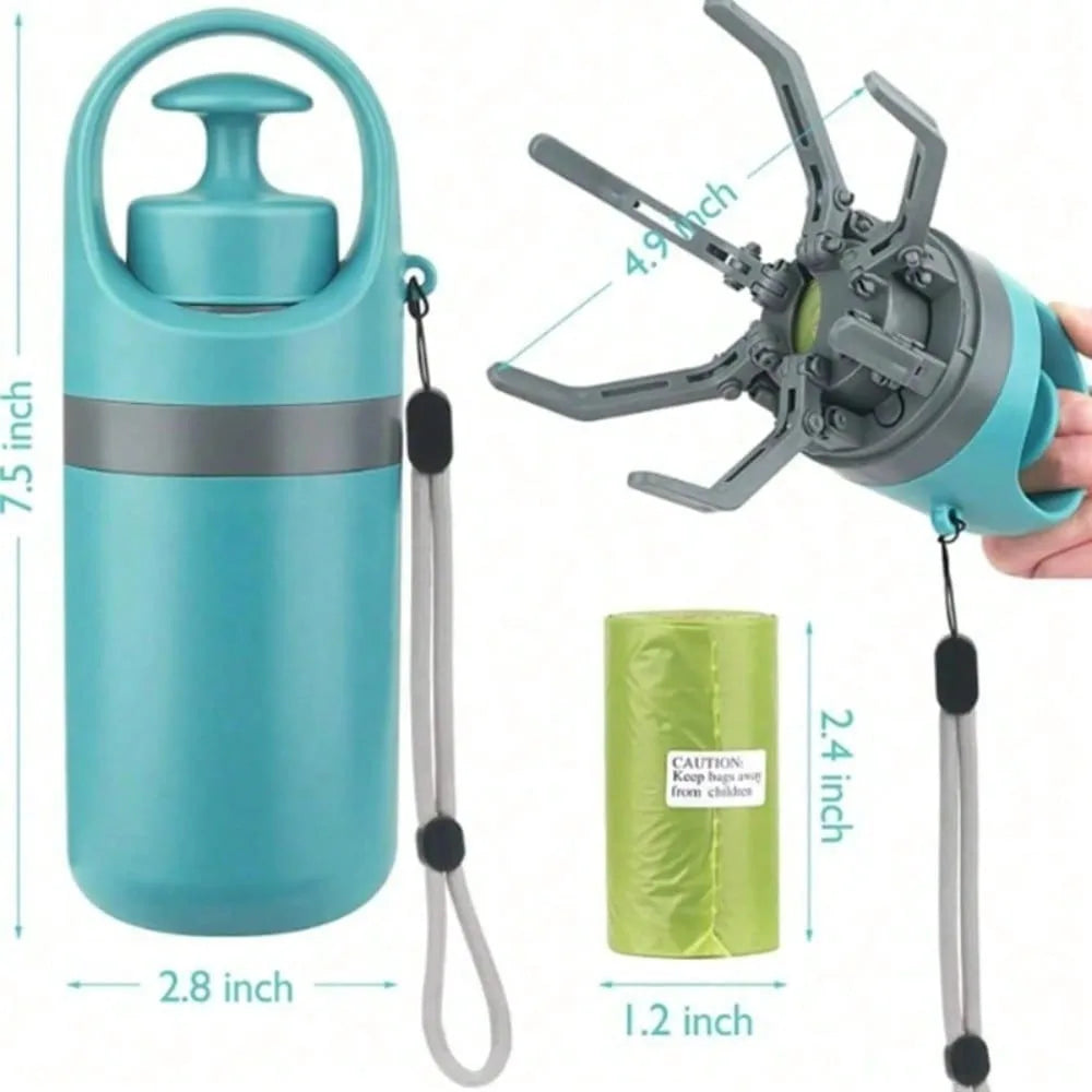 No Touch Portable Dog Pooper Scooper With Waste Bag Holder