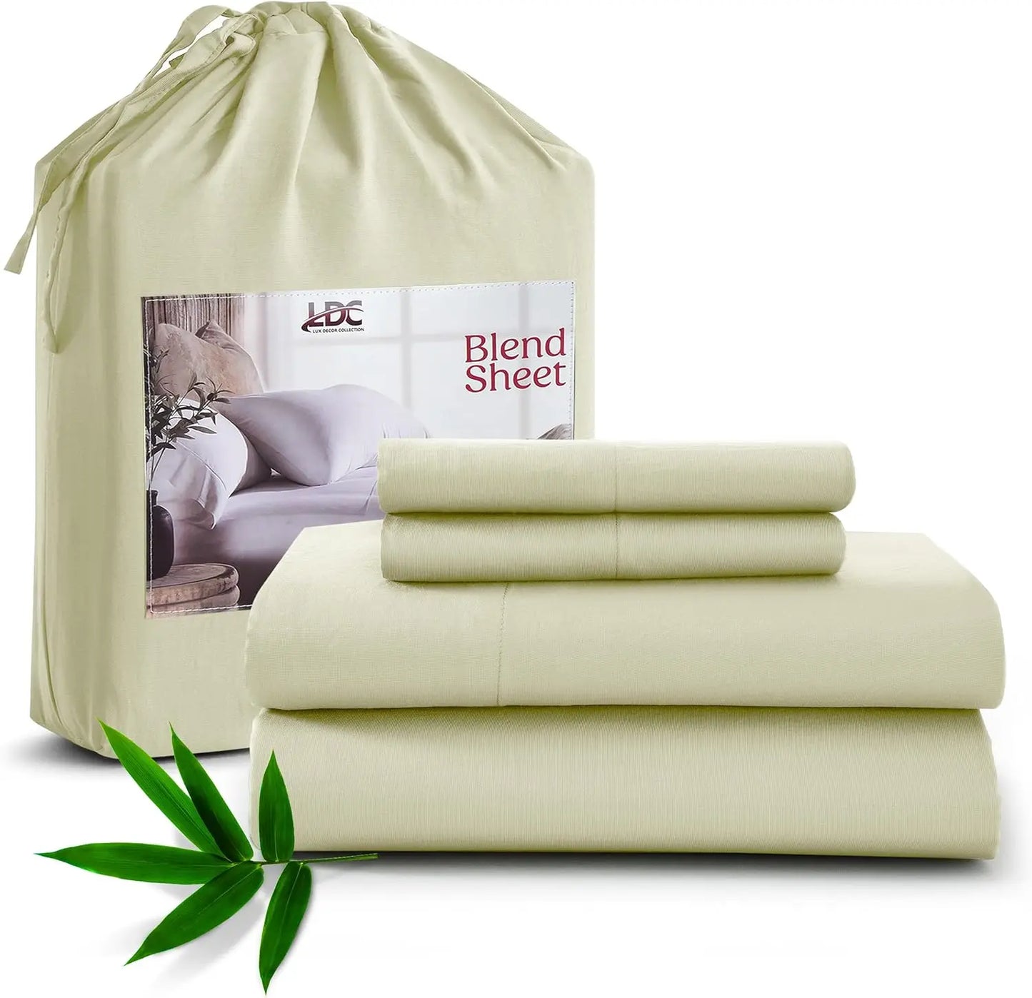 LDC Lux Decor Collection Bamboo Viscose Sheet Sets Organic Blend