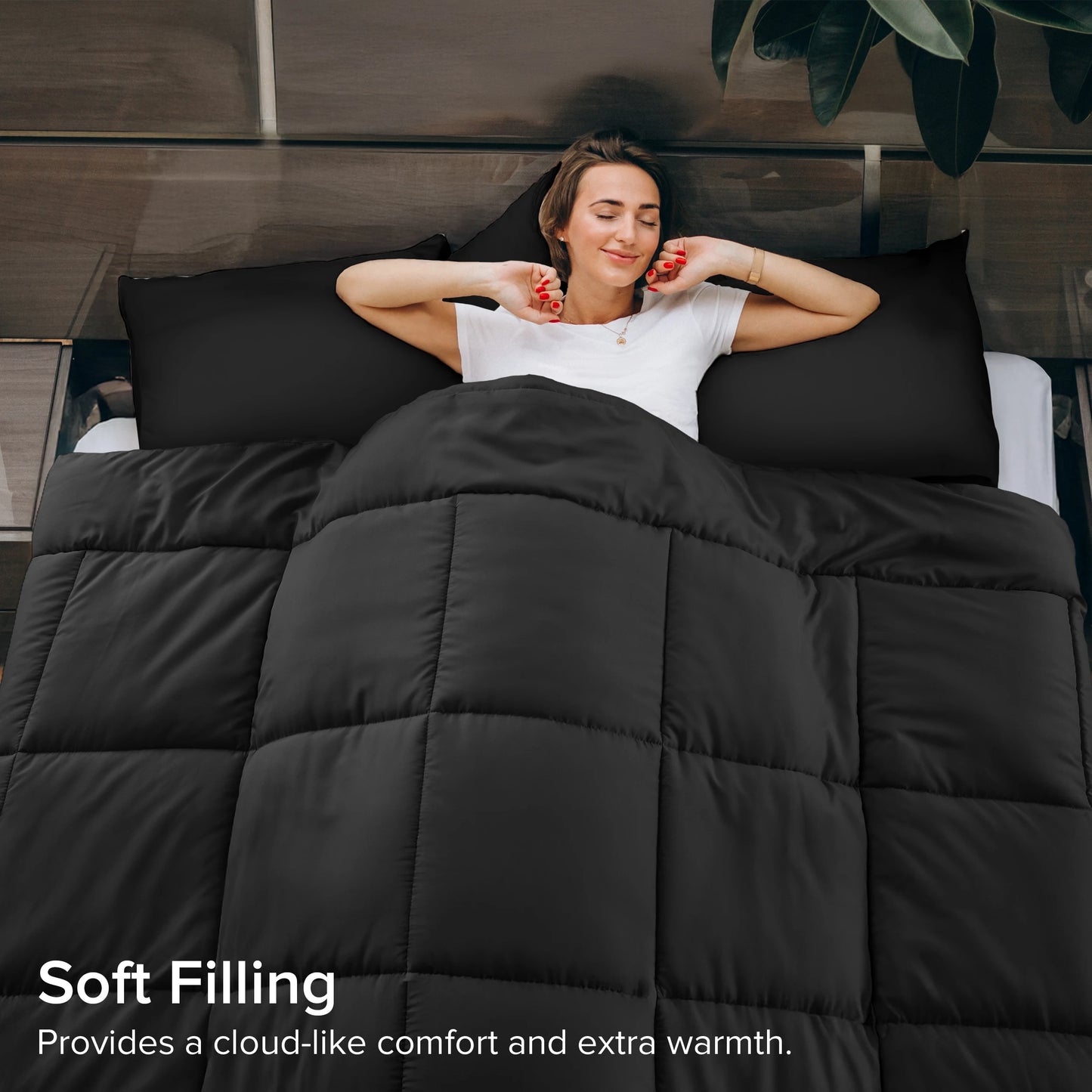 LDC Lux Decor Collection Comforter Set Bed In A Bag