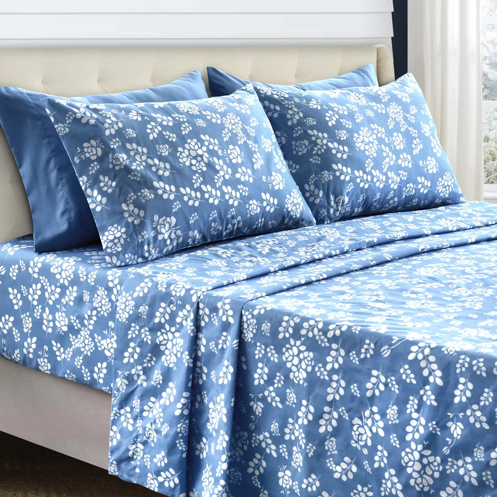 Floral Microfiber Sheet Set 3 Piece Ultra Soft Bedding
