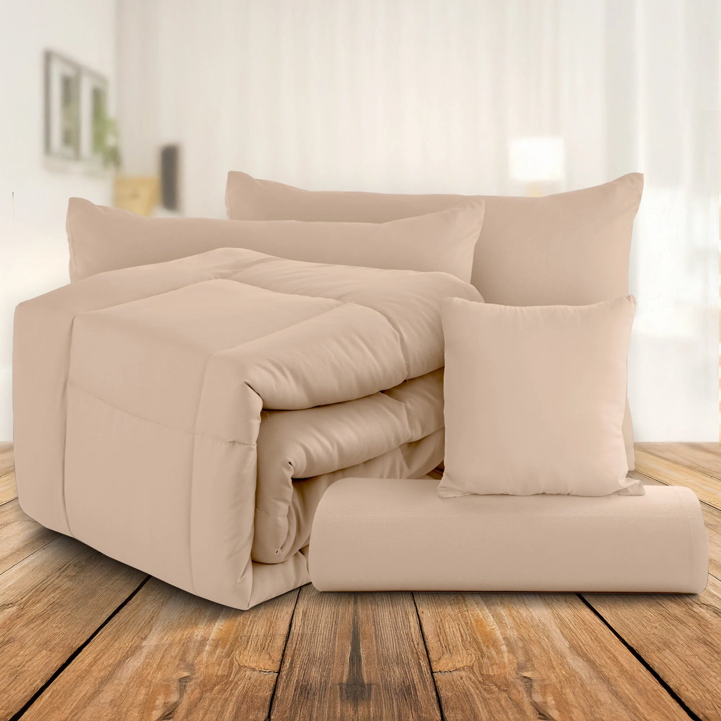 LDC Lux Decor Collection Comforter Set Bed In A Bag