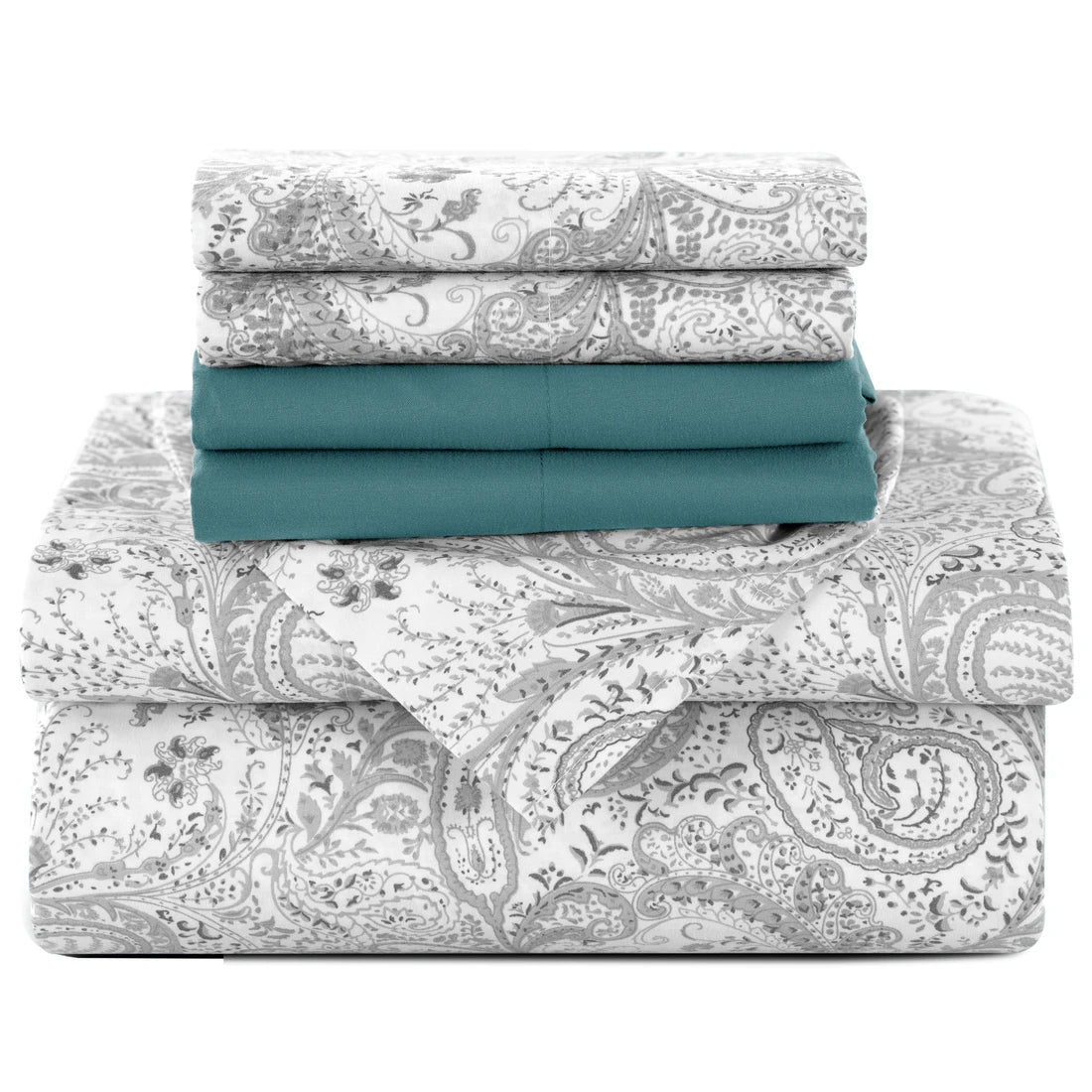 Lux Decor Paisley Microfiber Sheet Set Soft Wrinkle Free