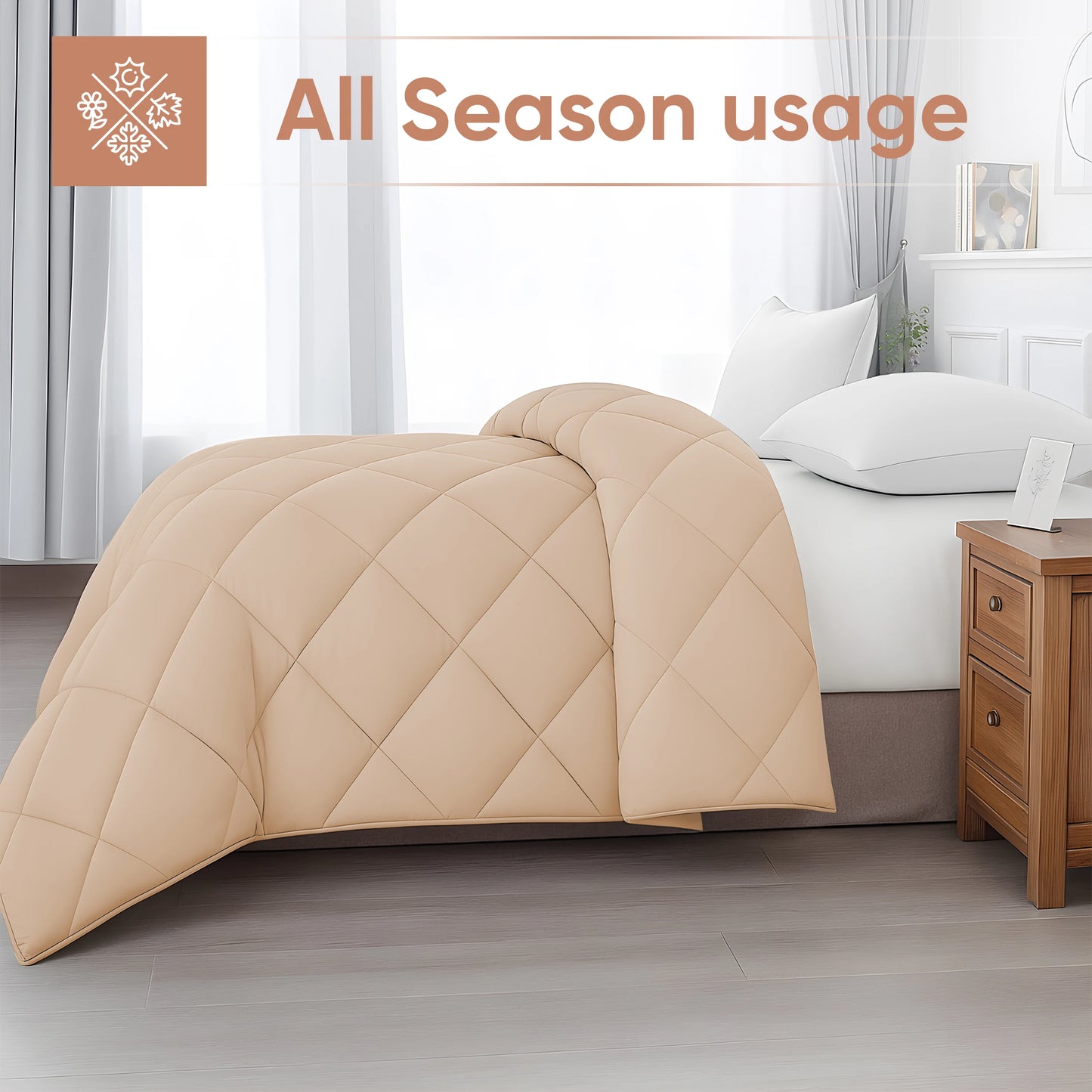 LDC Lux Decor Collection All Season Comforter Lightweight Down Alternative