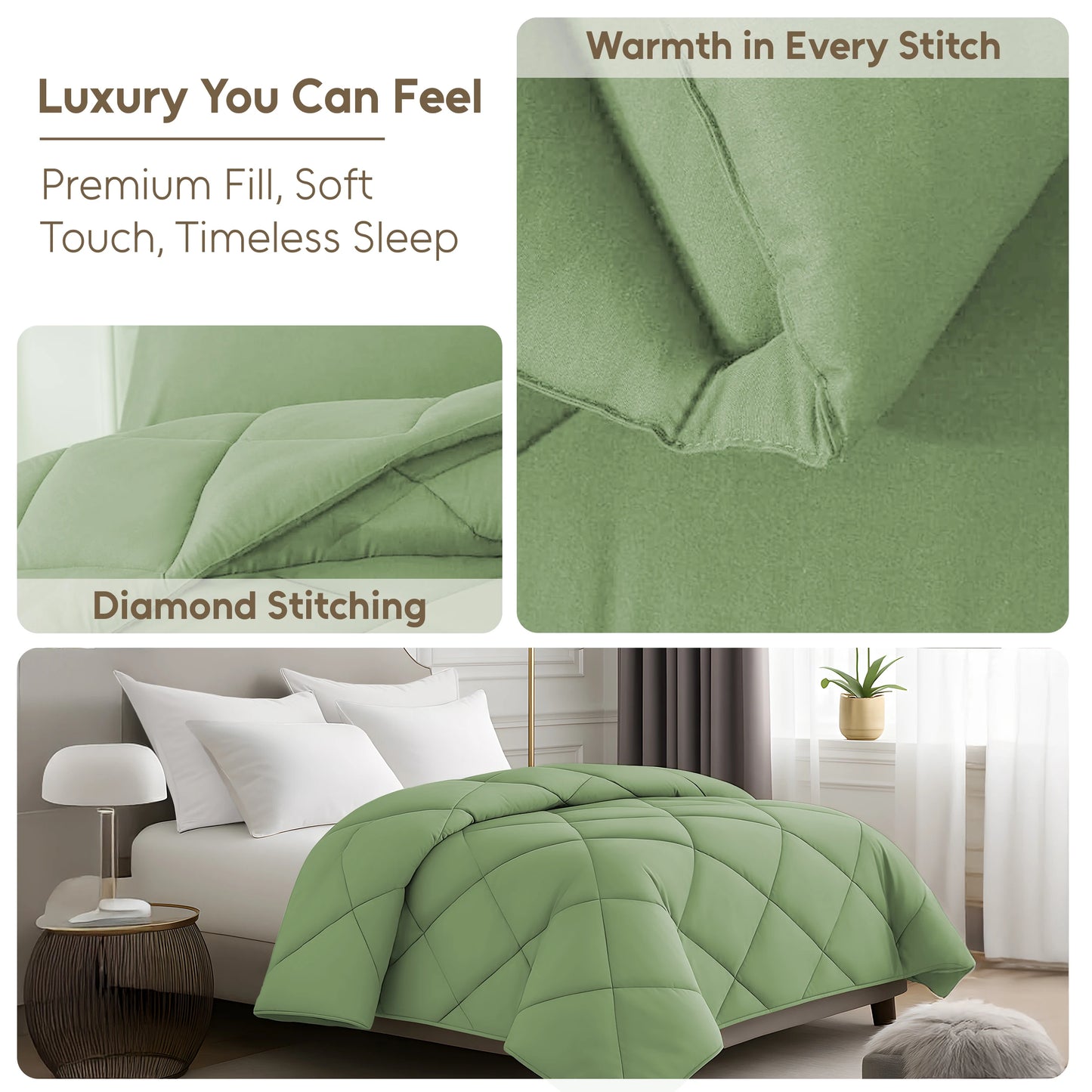 LDC Lux Decor Collection All Season Comforter Lightweight Down Alternative