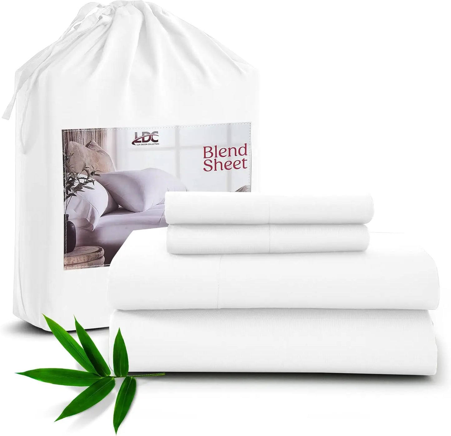 LDC Lux Decor Collection Bamboo Viscose Sheet Sets Organic Blend
