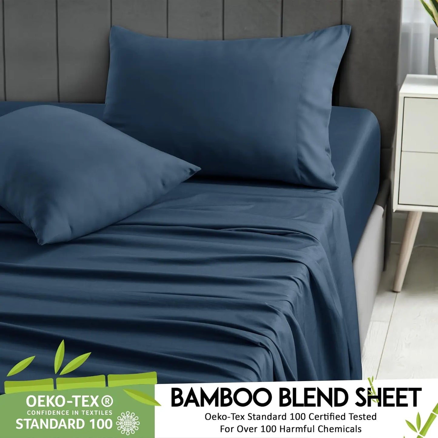 LDC Lux Decor Collection Bamboo Viscose Sheet Sets Organic Blend
