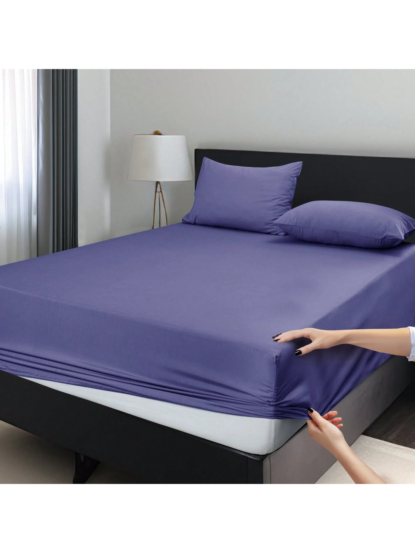 LDC Lux Decor Collection Fitted Sheet Microfiber Wrinkle Resistant