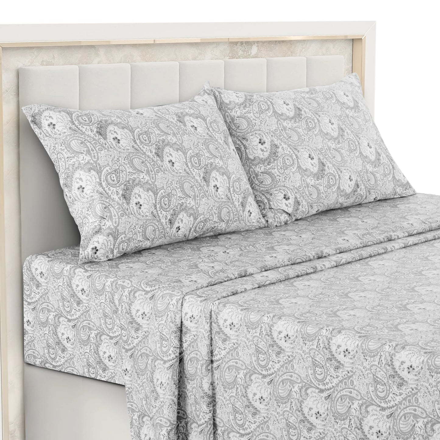 LDC Lux Decor Collection Paisley Bed Sheet Set Microfiber Wrinkle Resistant