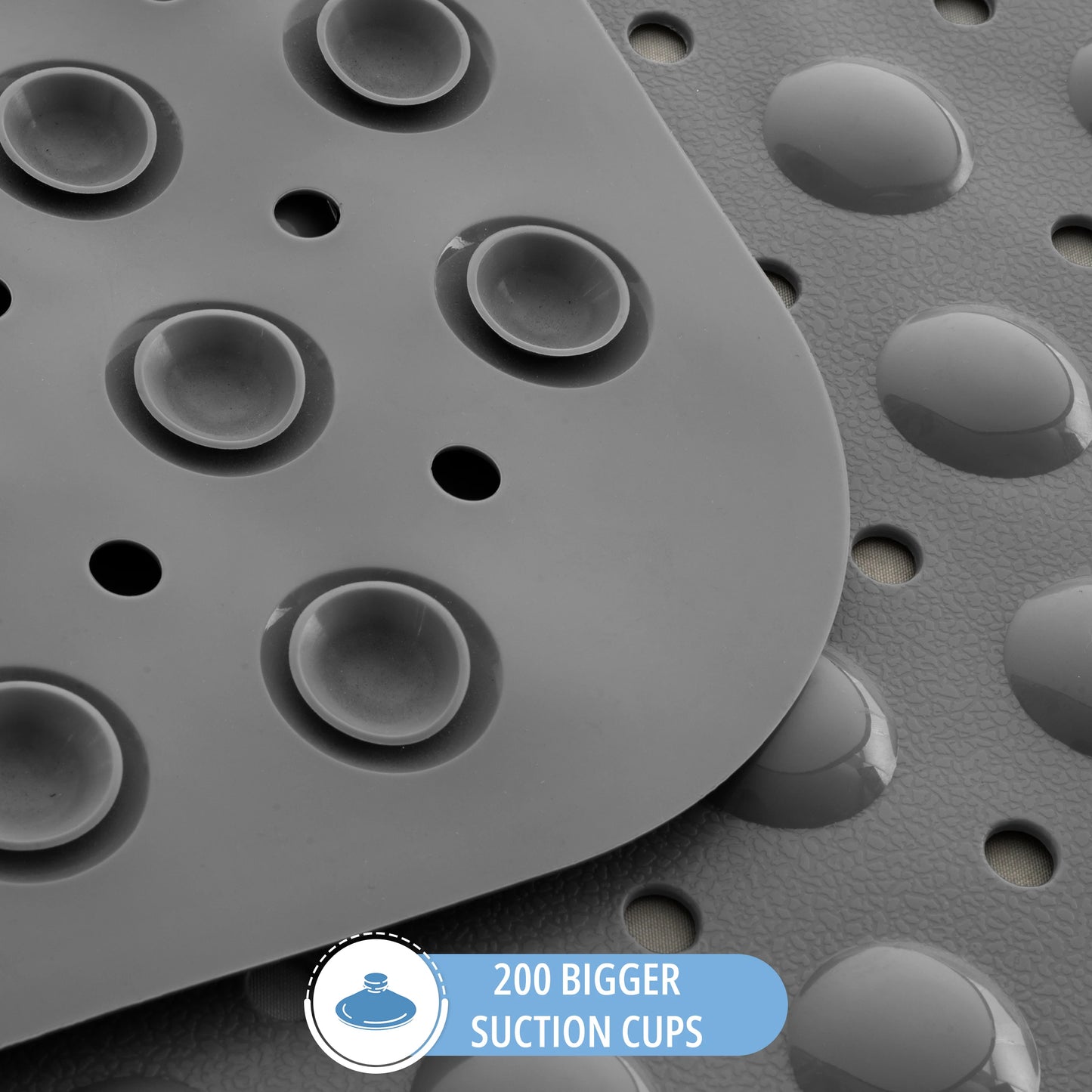 LDC Lux Decor Collection Non Slip Bathtub Mat With Suction Cups Machine Washable