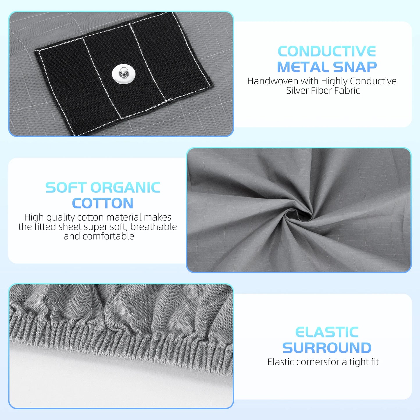 Grounding Sheet 90 Percent Organic Cotton 10 Percent Silver Sleep