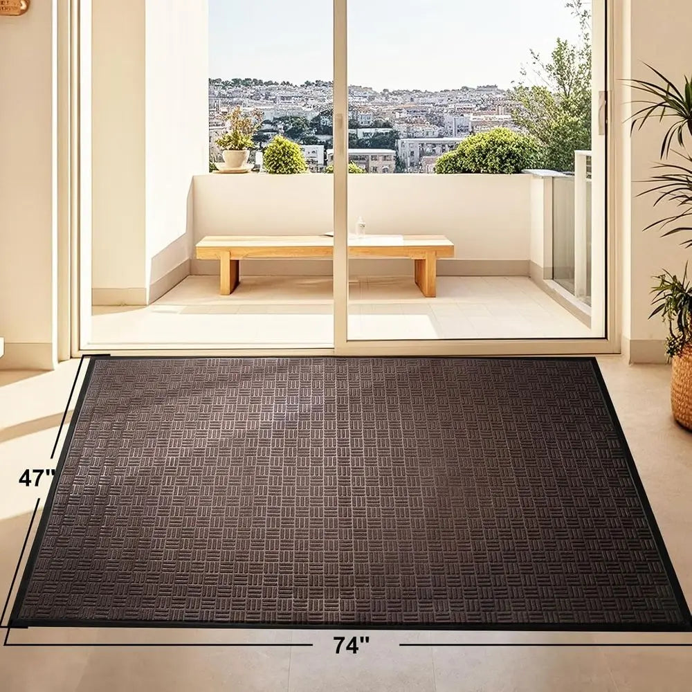 Heavy Duty Welcome Mat Indoor Outdoor Dirt Trapper Waterproof