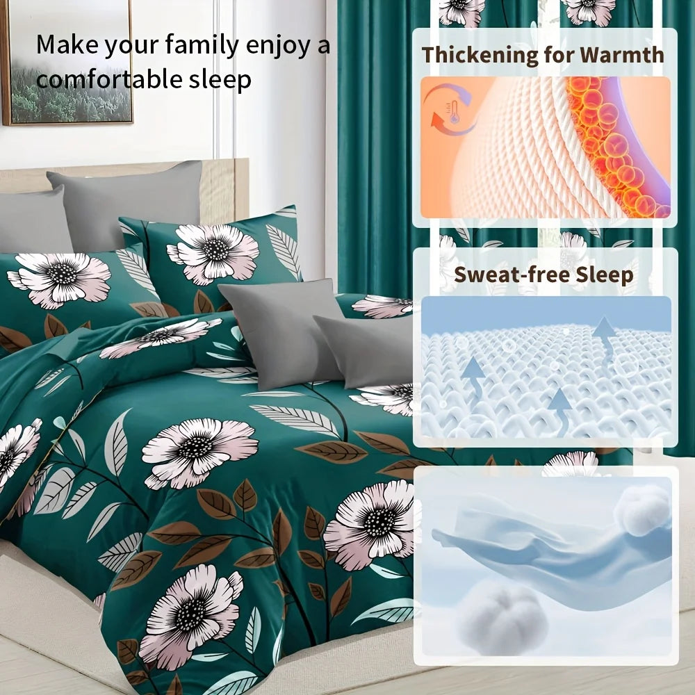 9 Piece Bedding Set With Bedspread Pillowcases and Curtains Polyester