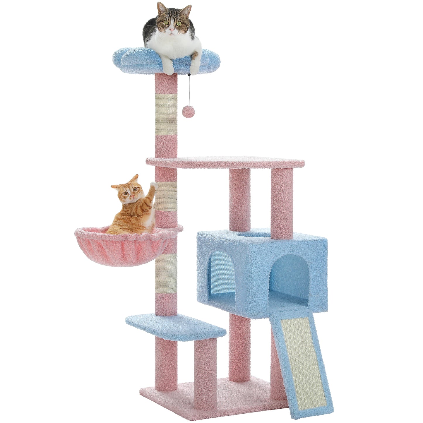 PAWZ Road Flower Cat Tree Multi Level Cat Tower With Sisal Scratching Posts