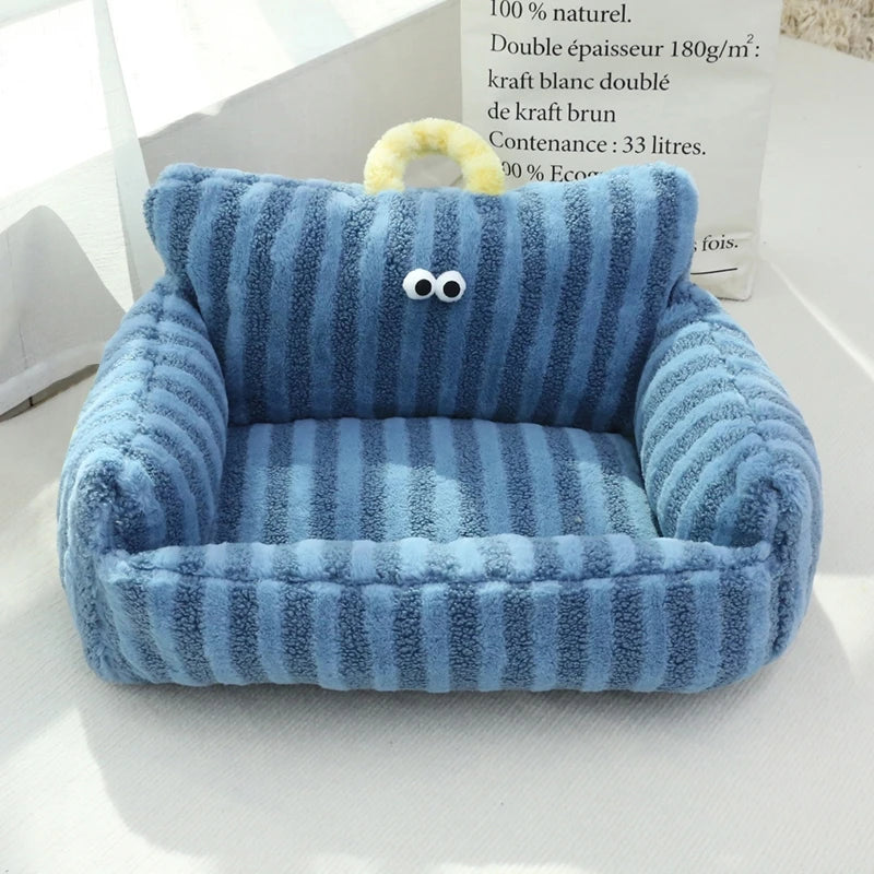 NONECN Puppy Winter Dog Bed Linen Sofa Kennel Nest