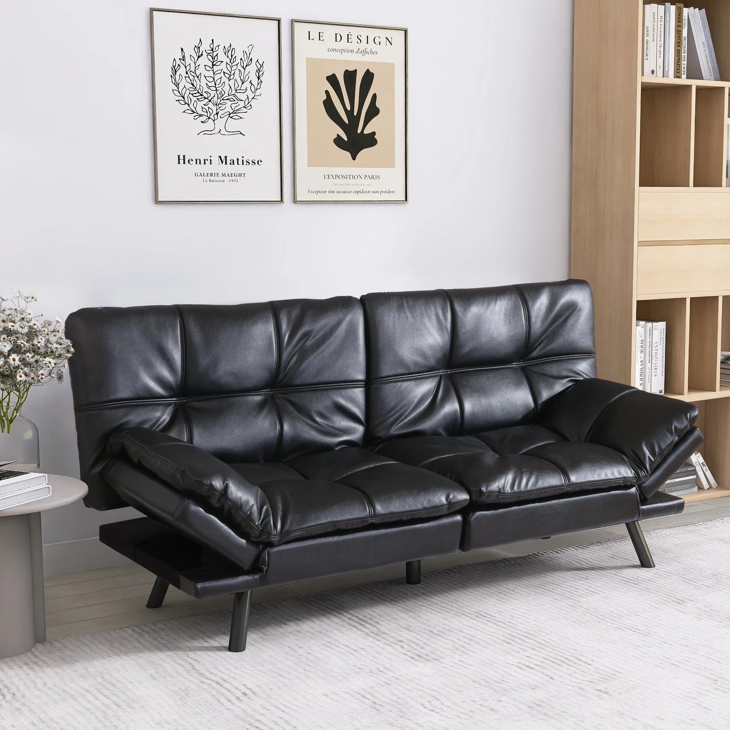 Hcore Futon Sofa Bed Sleeper Convertible Couch Memory Foam